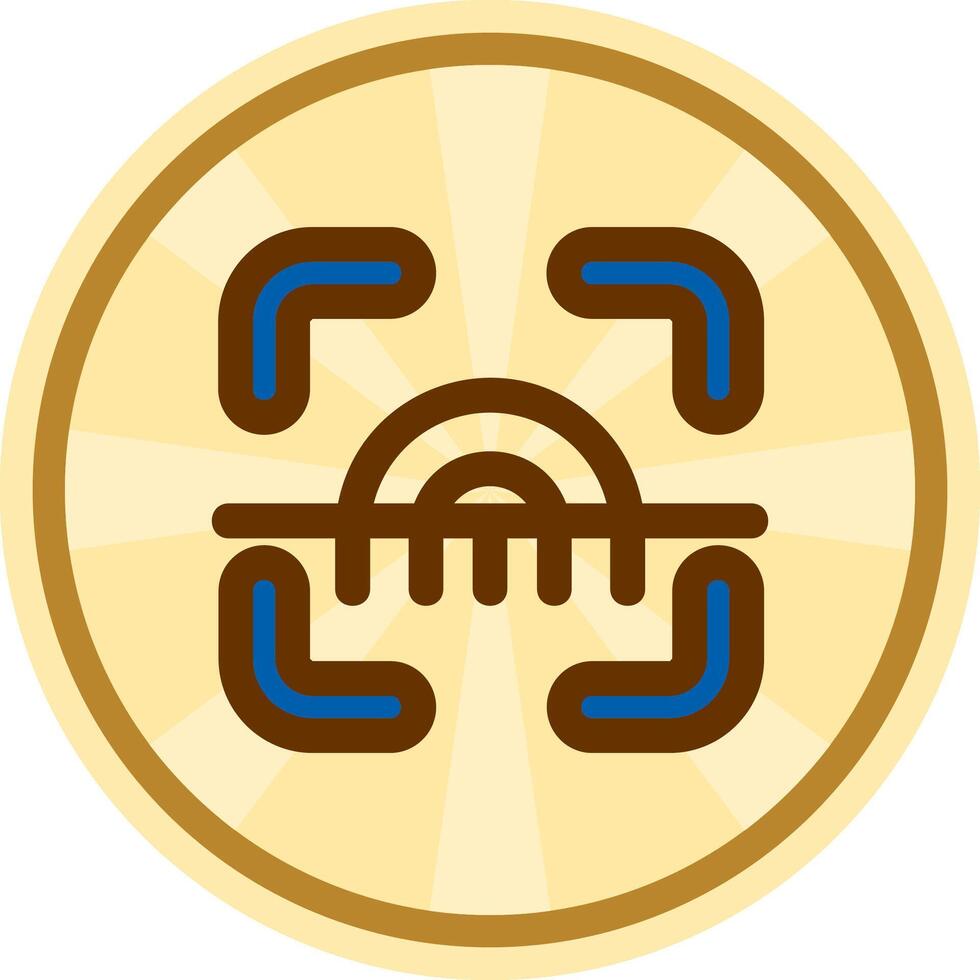Scanner Comic circle Icon vector