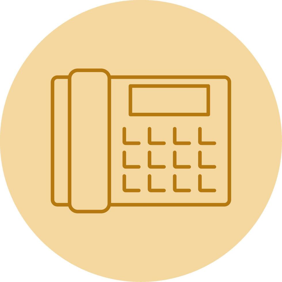 Telephone Line Circle Multicolor Icon vector