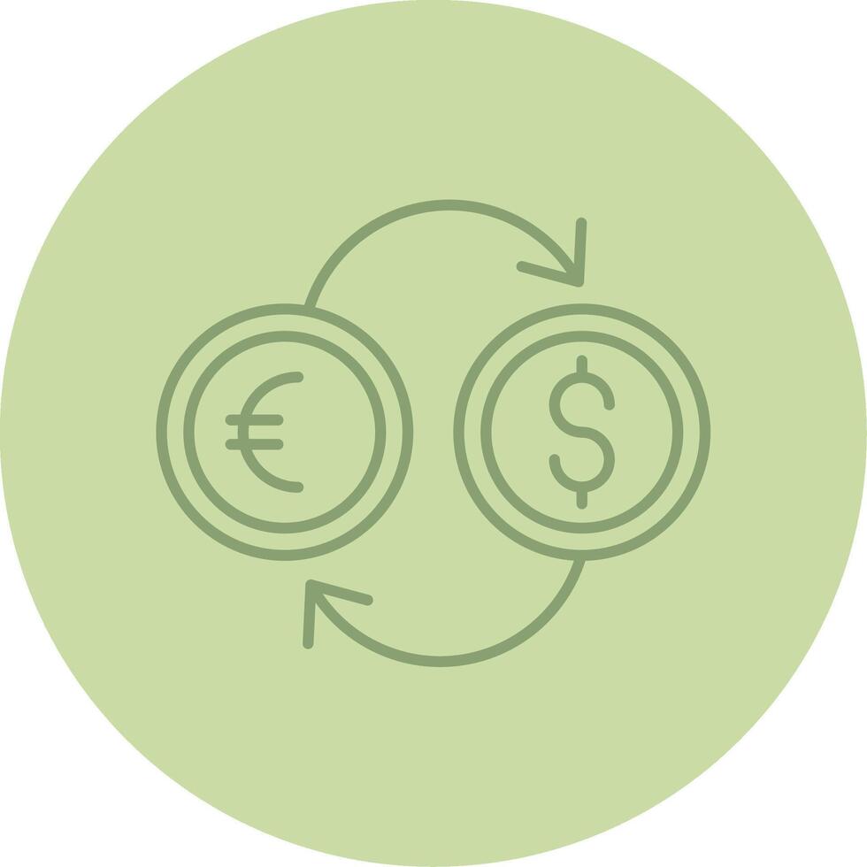 Exchange Line Circle Multicolor Icon vector