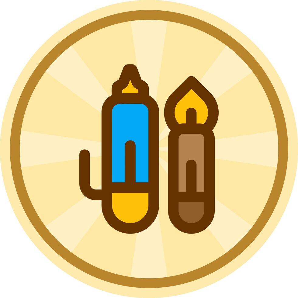 pen types Comic circle Icon vector