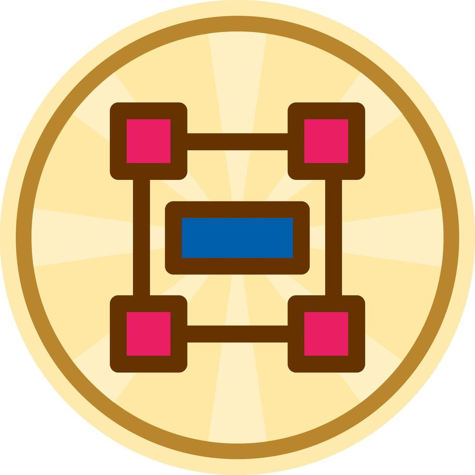 Rectangle frame Comic circle Icon vector