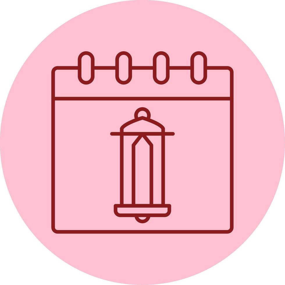 Calendar Line Circle Multicolor Icon vector