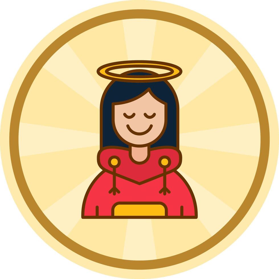 Angel Comic circle Icon vector