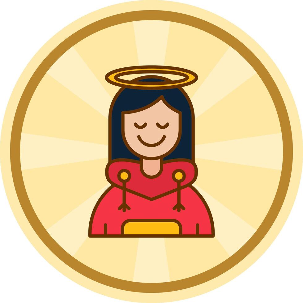 Angel Comic circle Icon vector