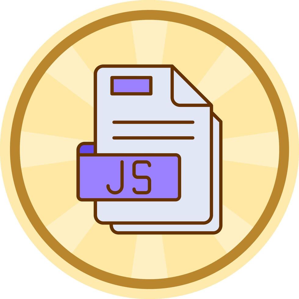 Js Comic circle Icon vector