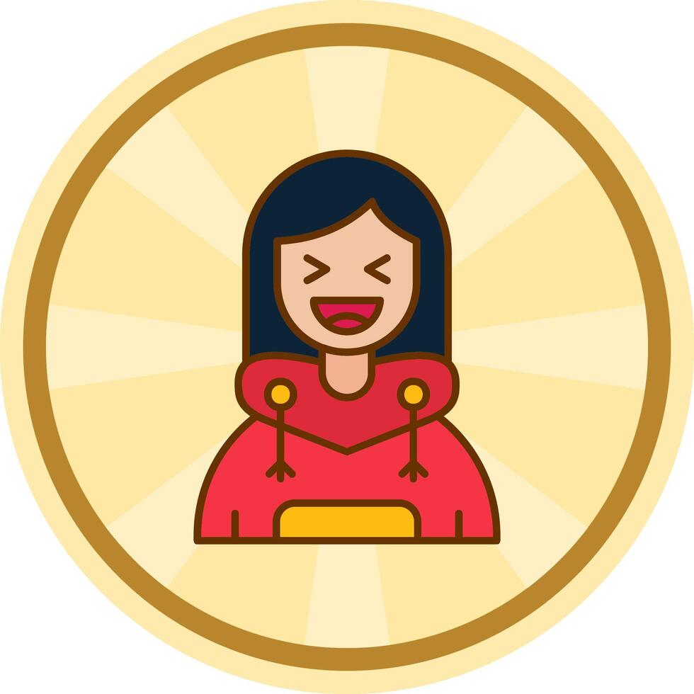 Laugh Comic circle Icon vector