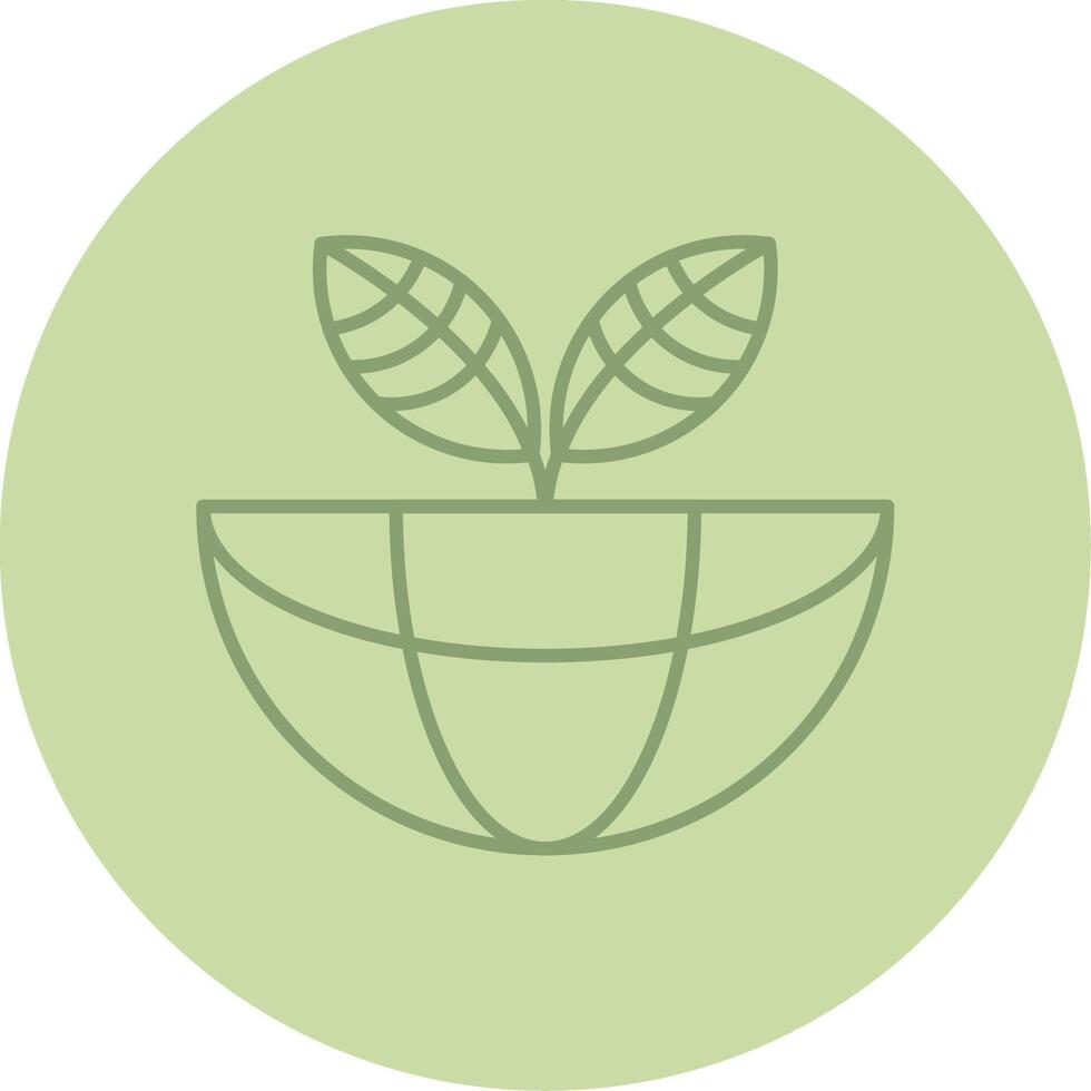 Ecosystem Line Circle Multicolor Icon vector