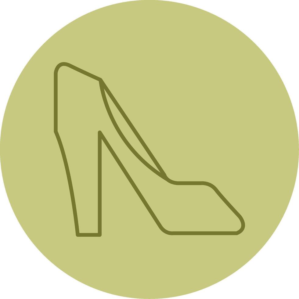 High Heels Line Circle Multicolor Icon vector