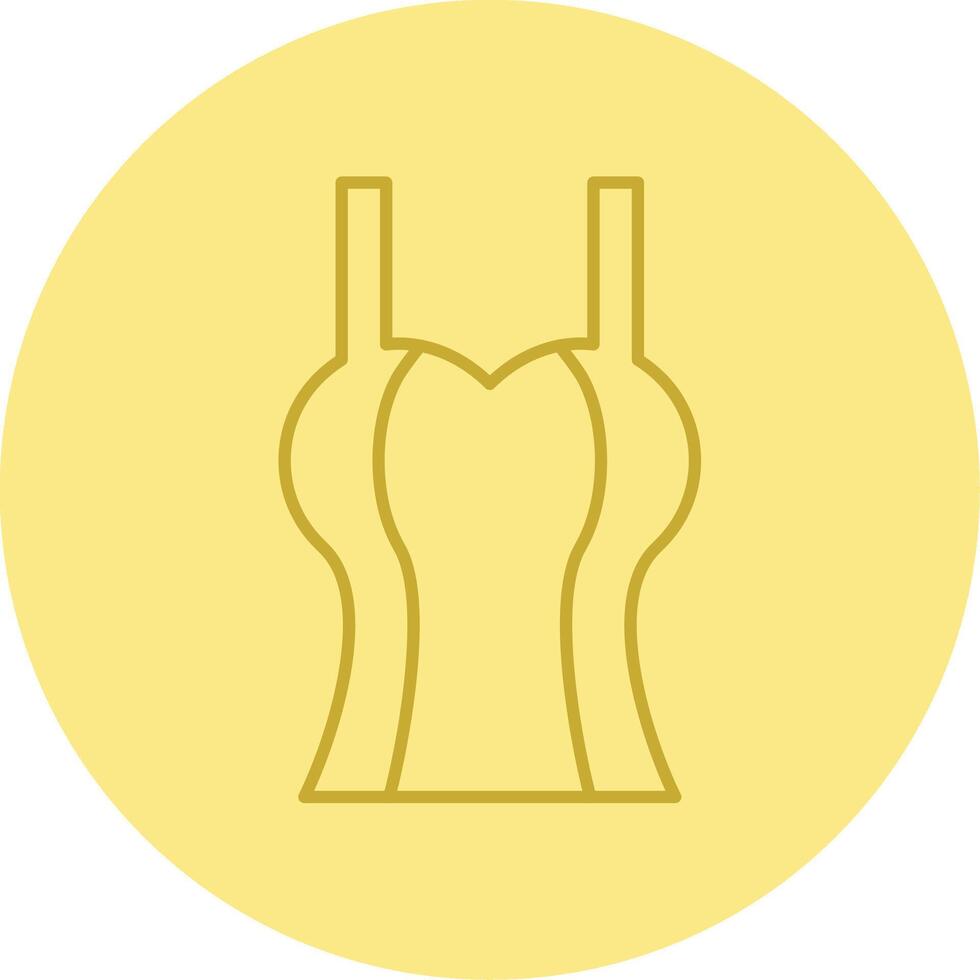 Tanktop Line Circle Multicolor Icon vector