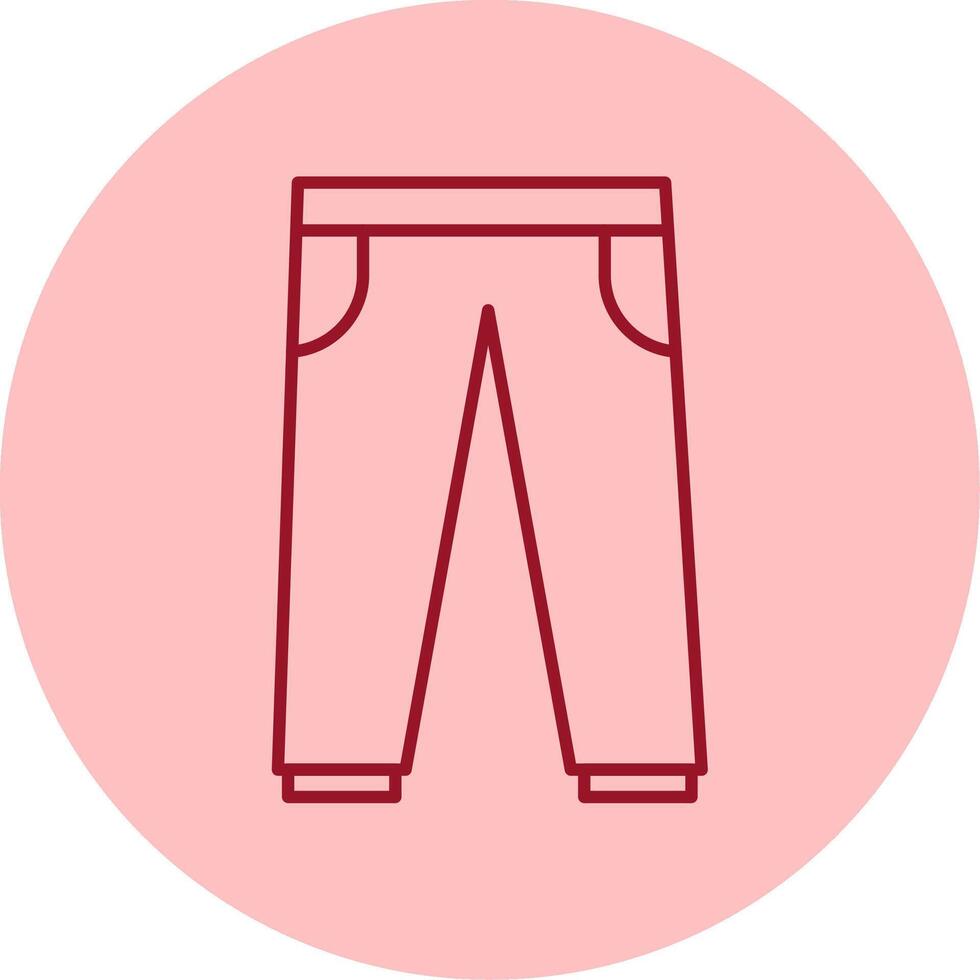 pantalones línea circulo multicolor icono vector