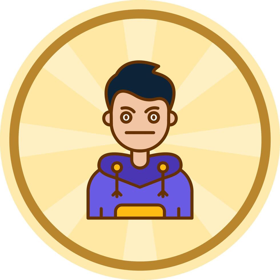 Embarrassed Comic circle Icon vector