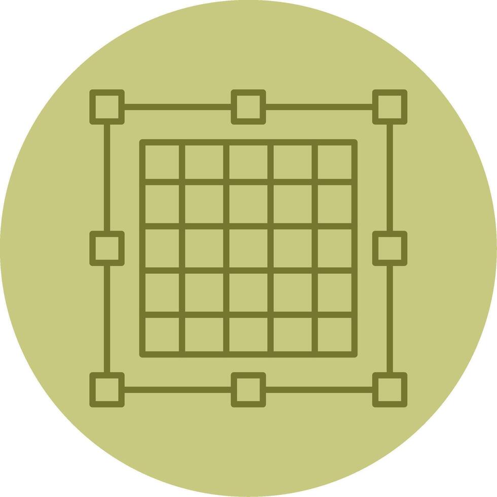 Grid Line Circle Multicolor Icon vector