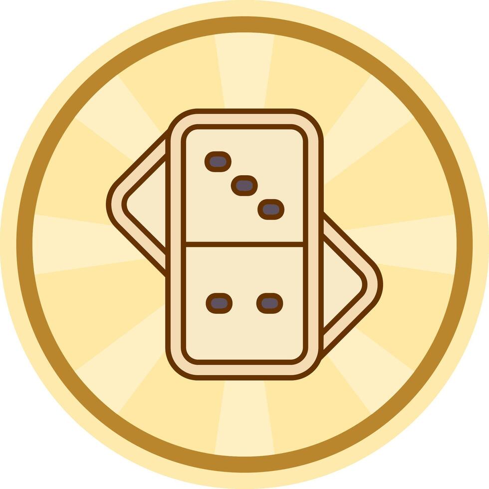 Domino Comic circle Icon vector