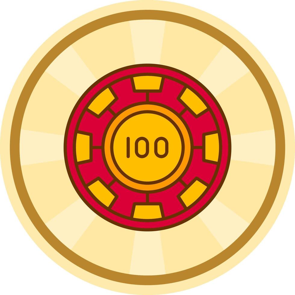 chip cómic circulo icono vector