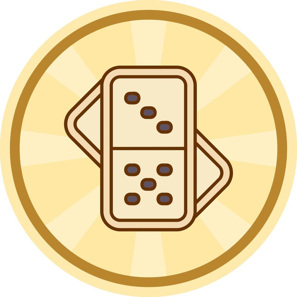 Domino Comic circle Icon vector