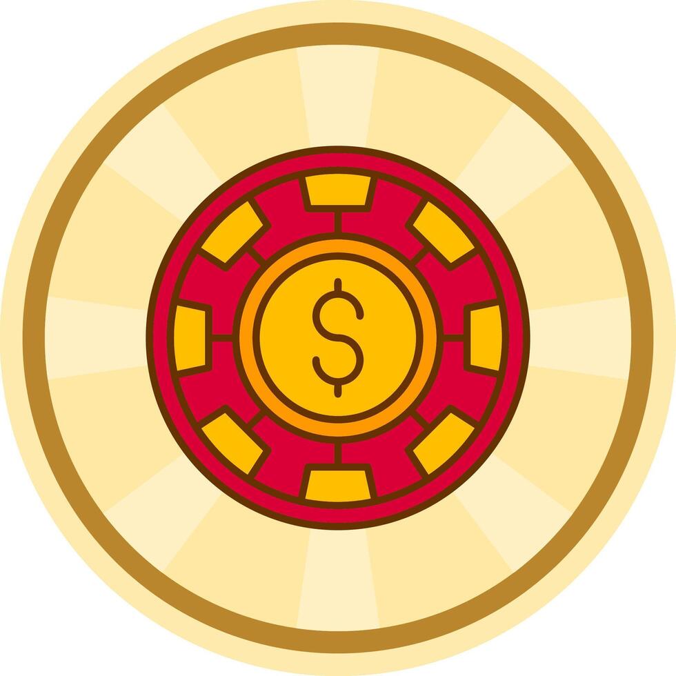 chip cómic circulo icono vector