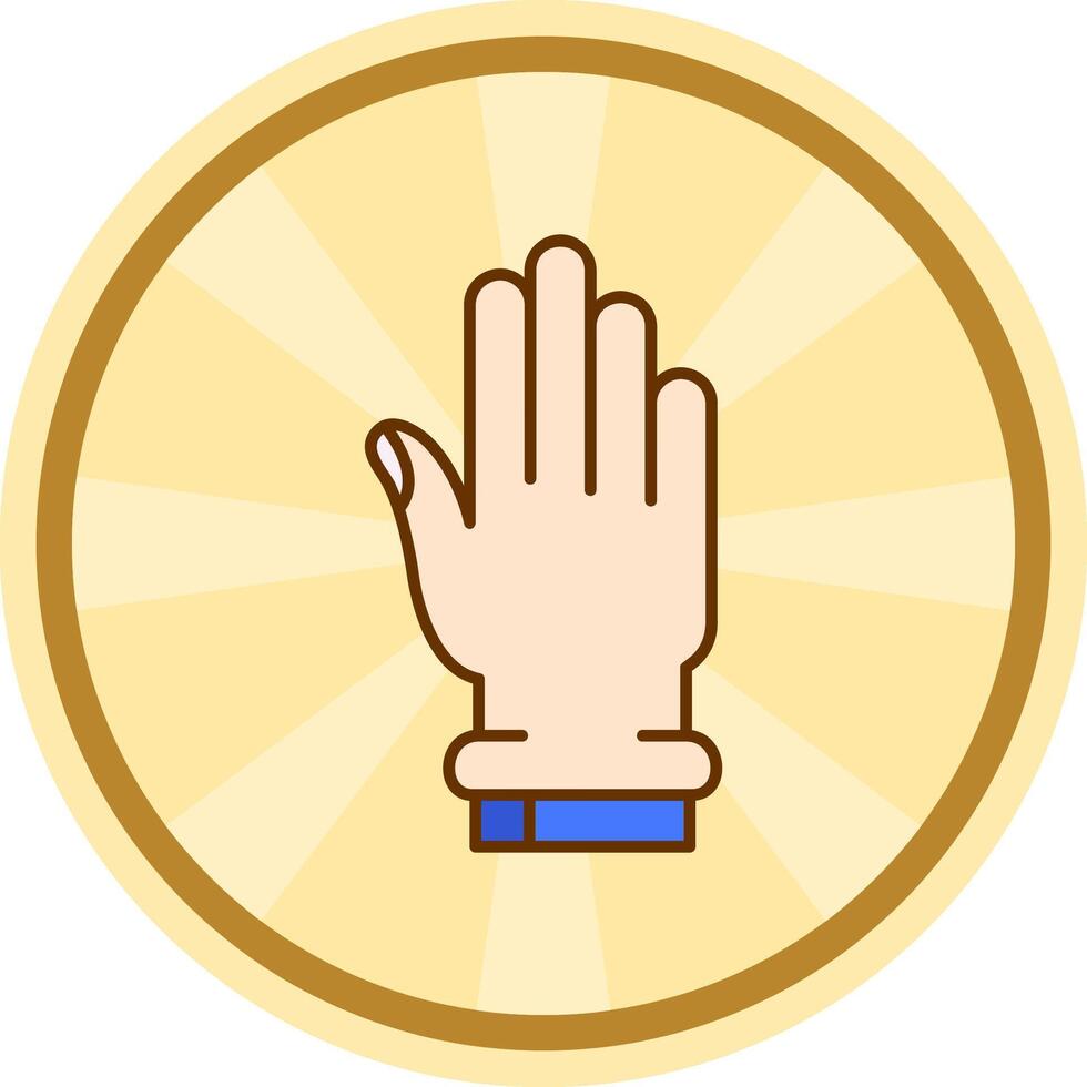 Hand Comic circle Icon vector