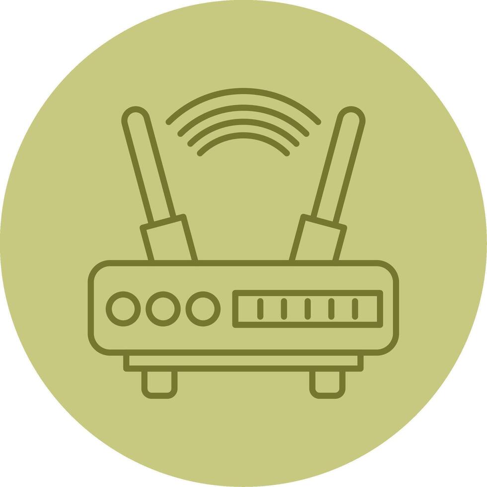 Wifi Line Circle Multicolor Icon vector