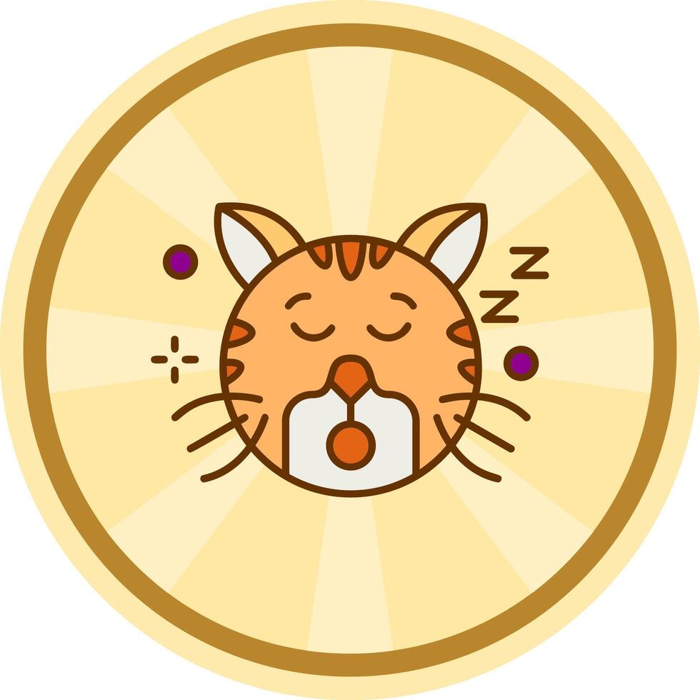 Sleep Comic circle Icon vector