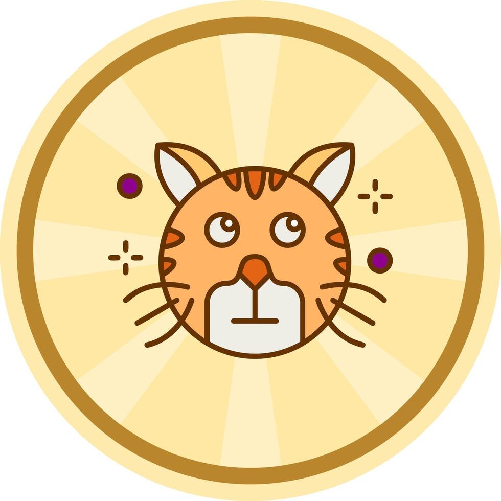 Rolling eyes Comic circle Icon vector
