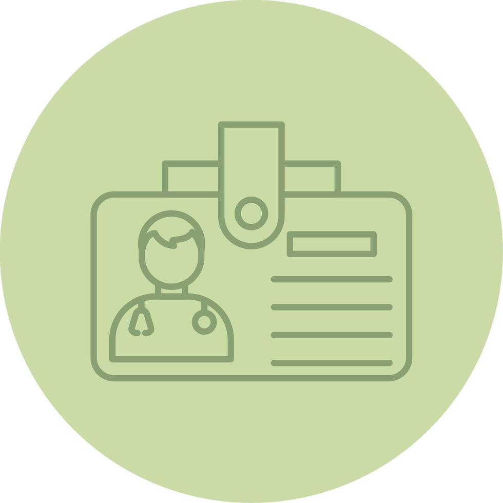 Id Card Line Circle Multicolor Icon vector