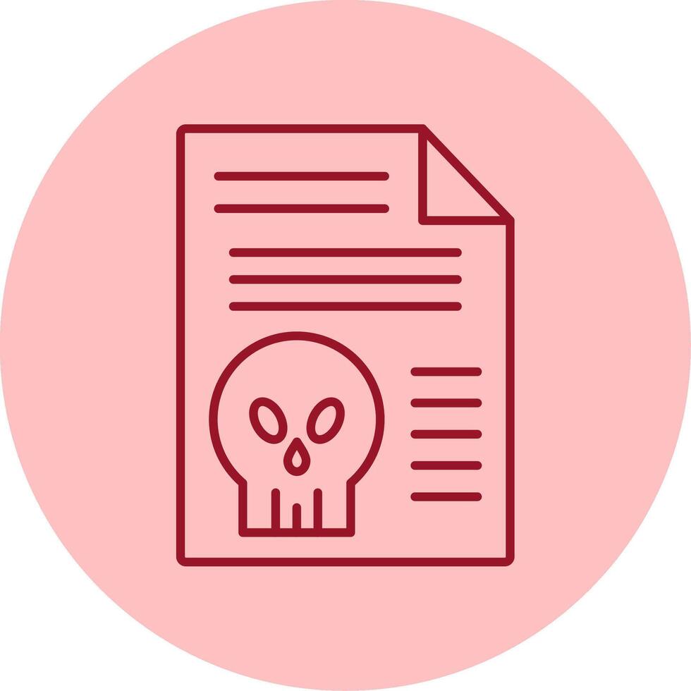 Document Line Circle Multicolor Icon vector