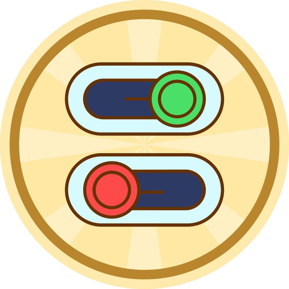 Switch Comic circle Icon vector