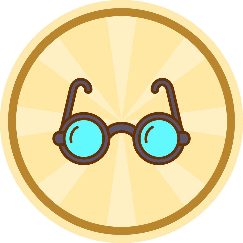 Eyeglasses Comic circle Icon vector