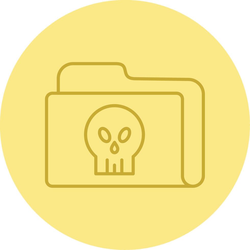 Folder Line Circle Multicolor Icon vector