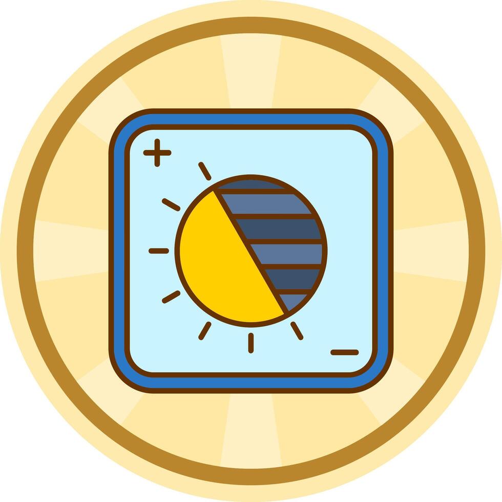 Exposure Comic circle Icon vector