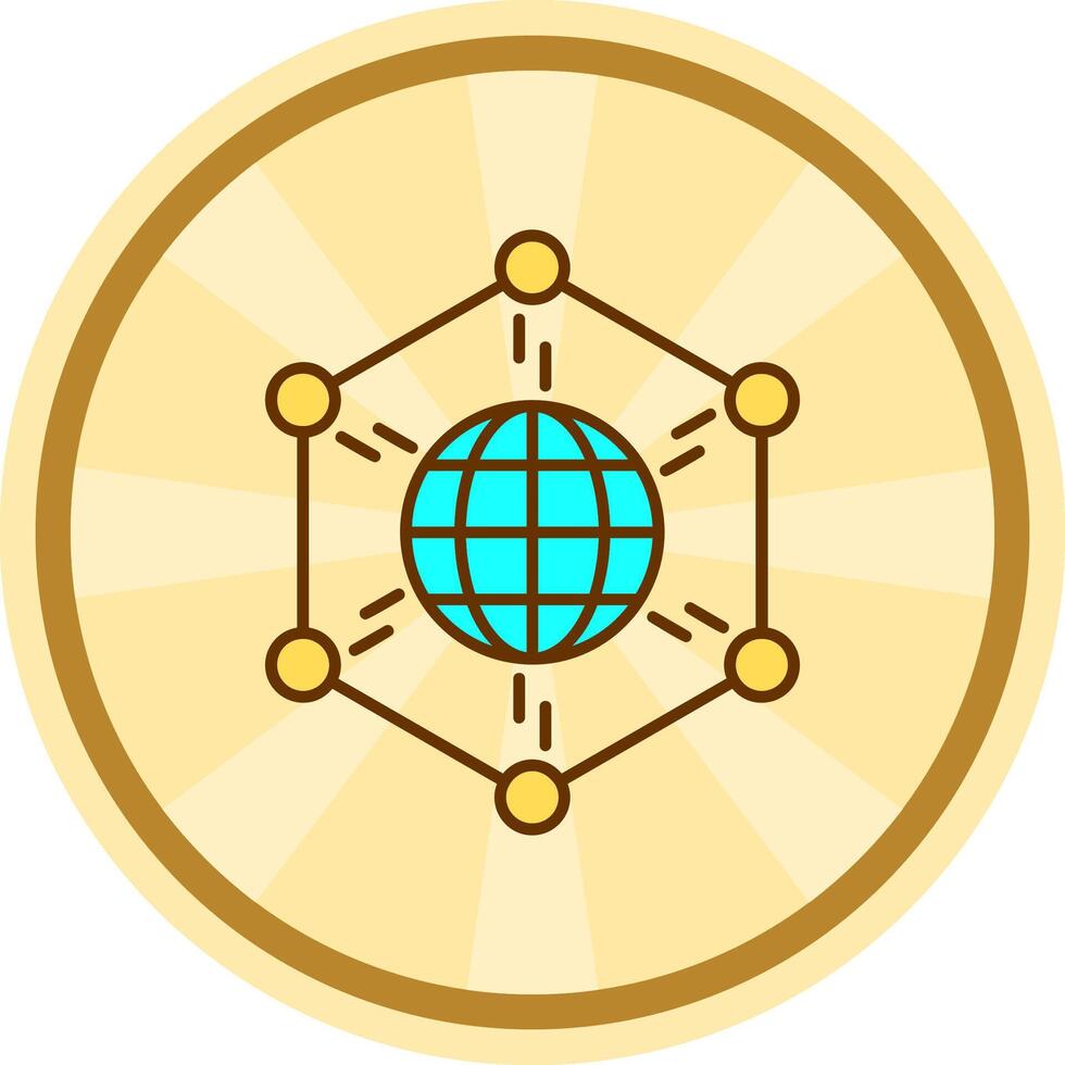 Network Comic circle Icon vector