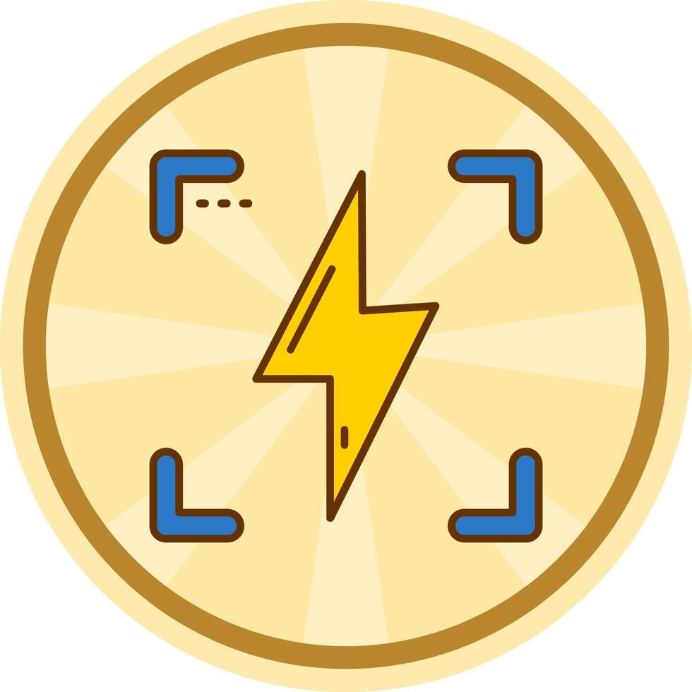 Flash Comic circle Icon vector