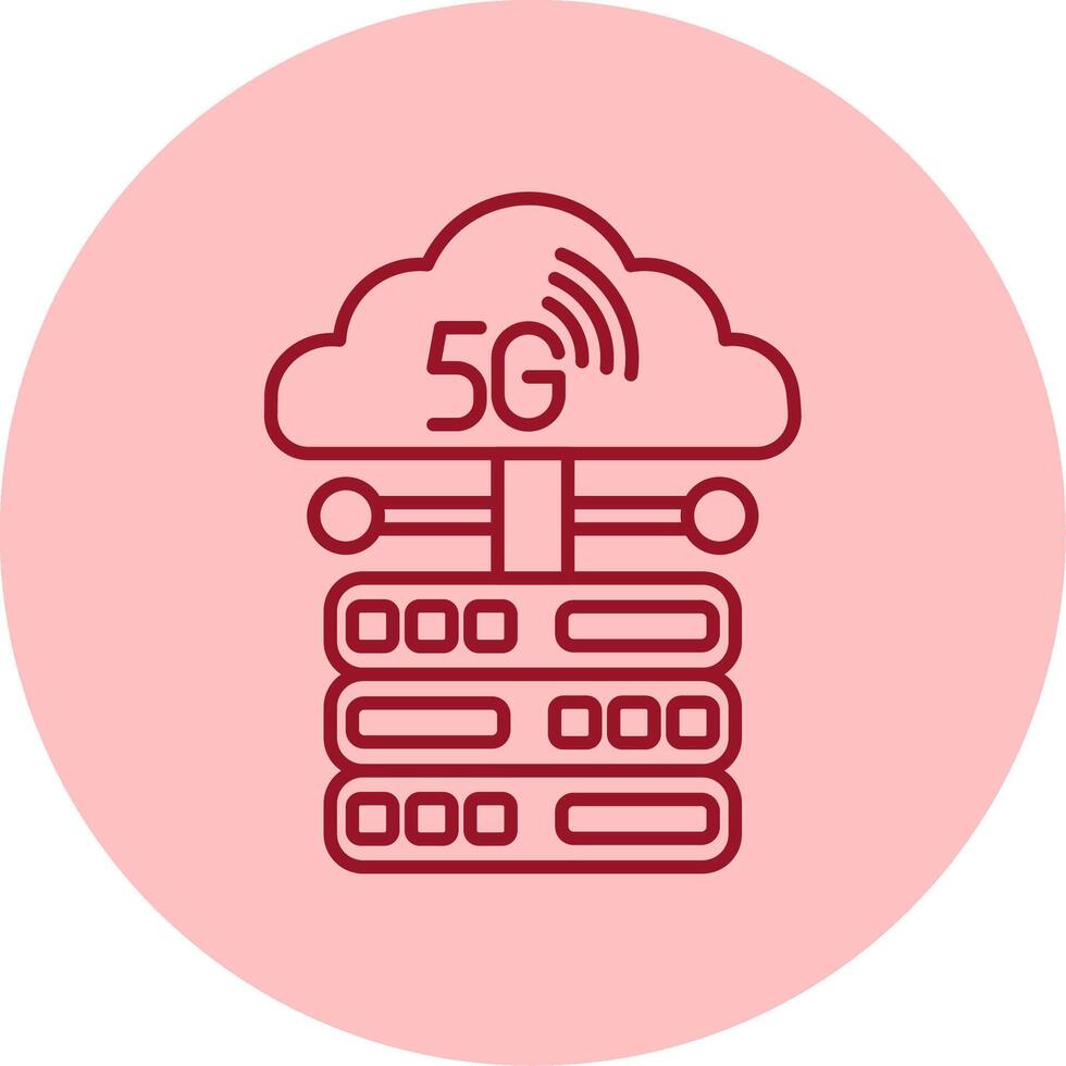 Networking Line Circle Multicolor Icon vector