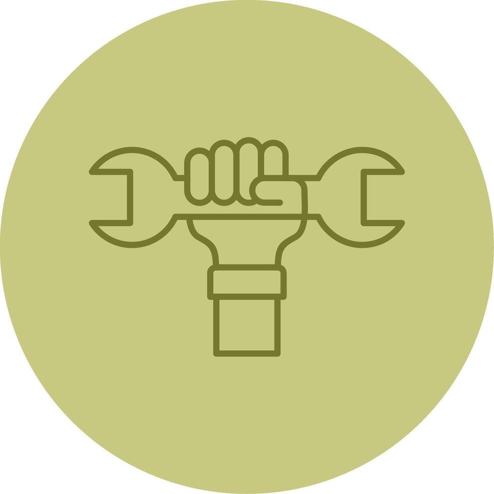 Labour Day Line Circle Multicolor Icon vector