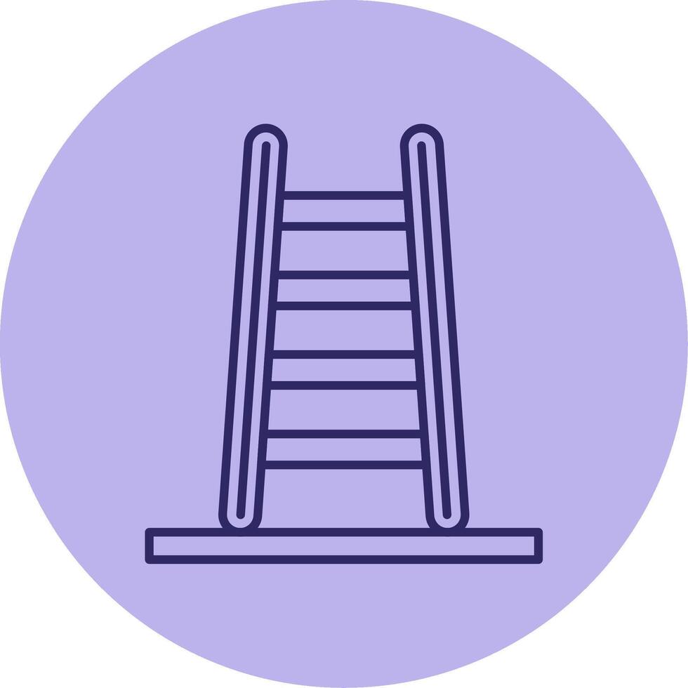 Step Ladder Line Circle Multicolor Icon vector