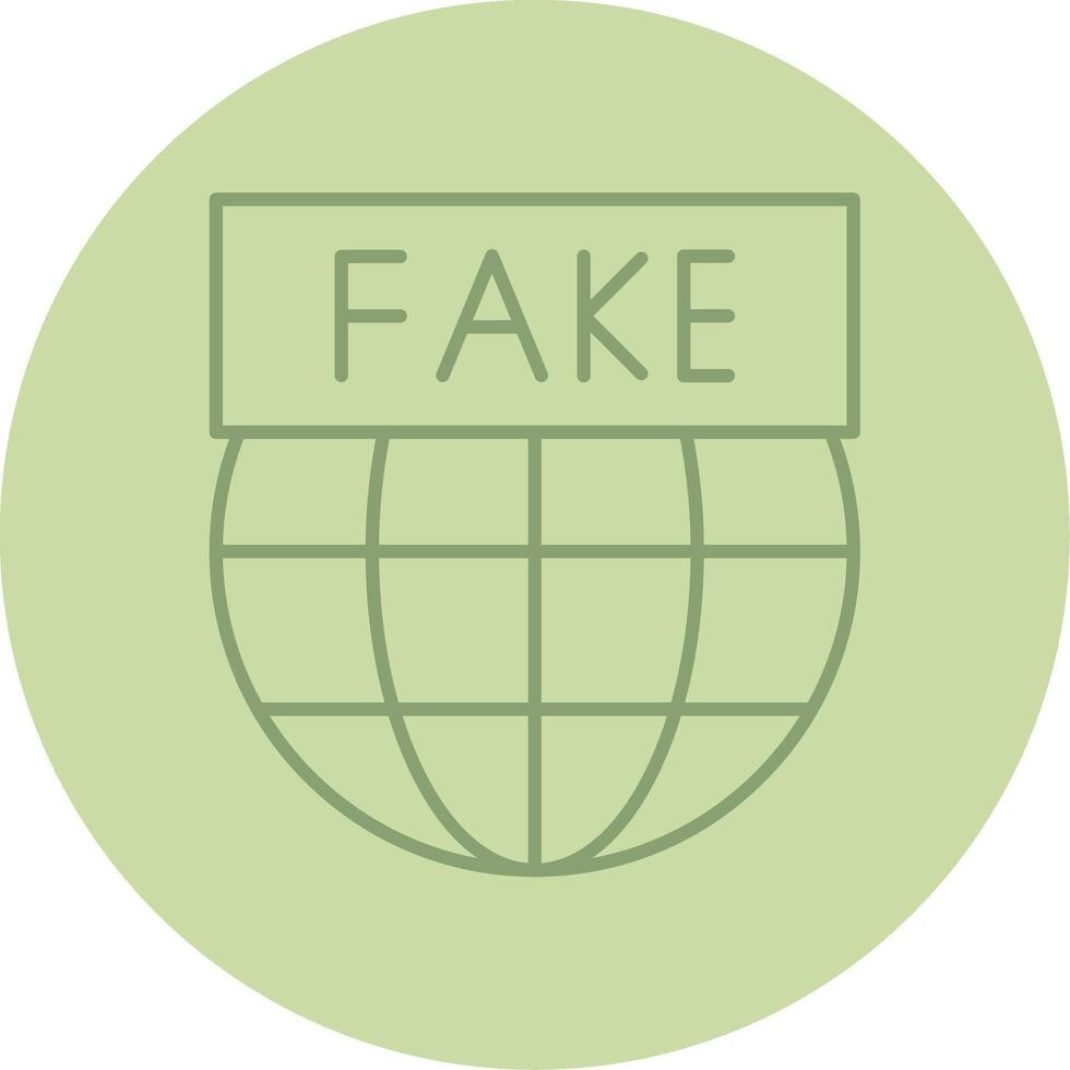 Fake News Line Circle Multicolor Icon vector