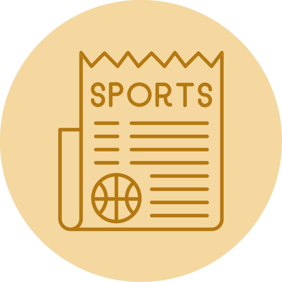 Sports News Line Circle Multicolor Icon vector