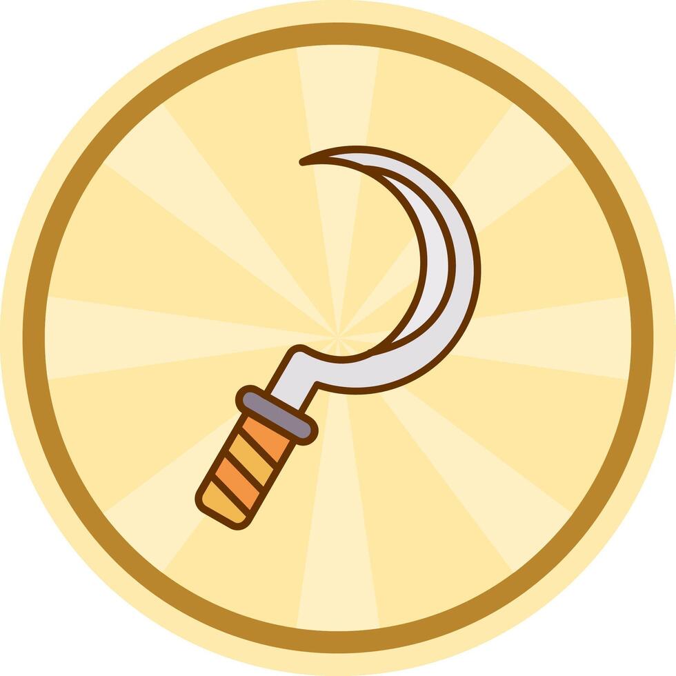 Sickle Comic circle Icon vector