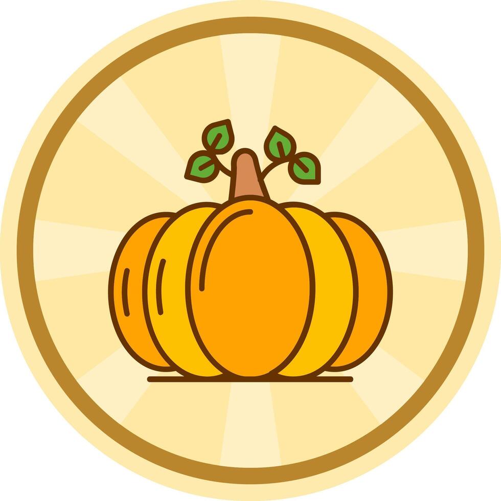 calabaza cómic circulo icono vector