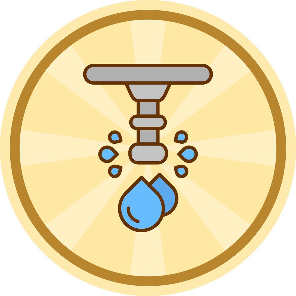 agua cómic circulo icono vector