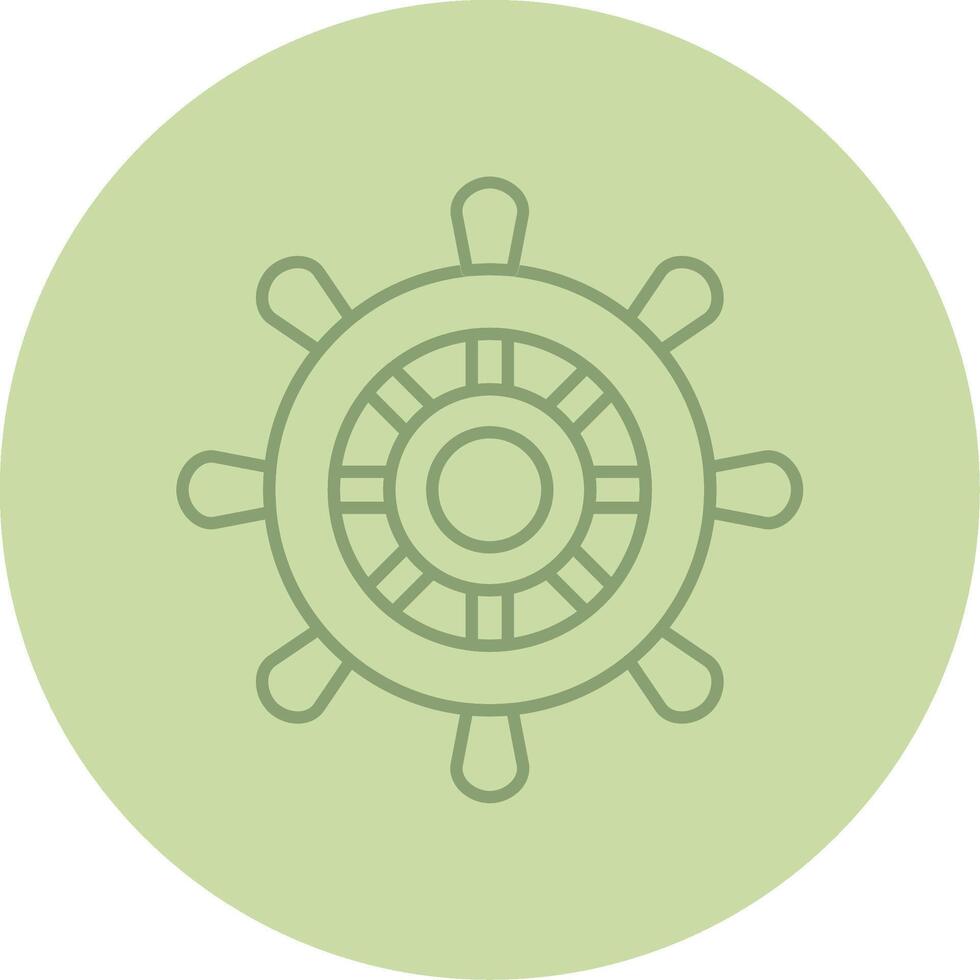 Helm Line Circle Multicolor Icon vector