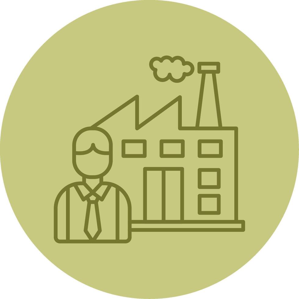 Employee Line Circle Multicolor Icon vector