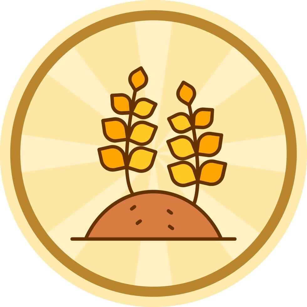 Wheat Comic circle Icon vector