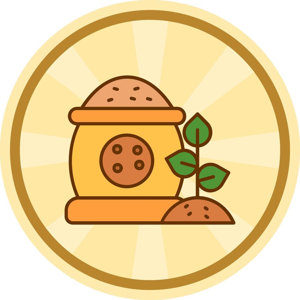 Fertilizer Comic circle Icon vector