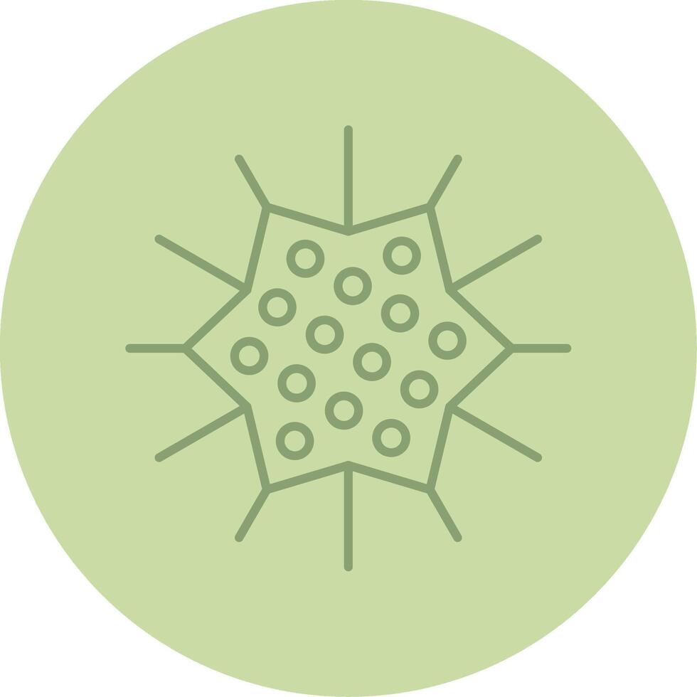 Sea Urchin Line Circle Multicolor Icon vector