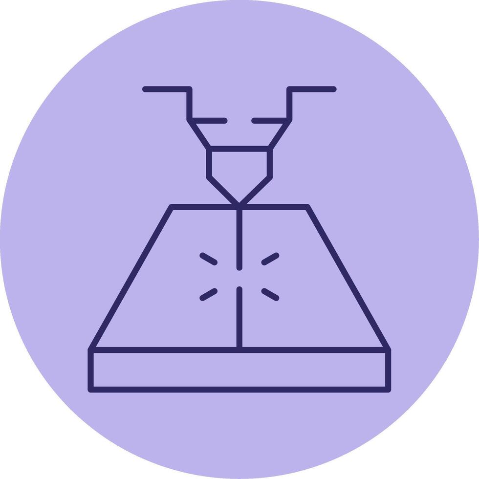 Laser Line Circle Multicolor Icon vector