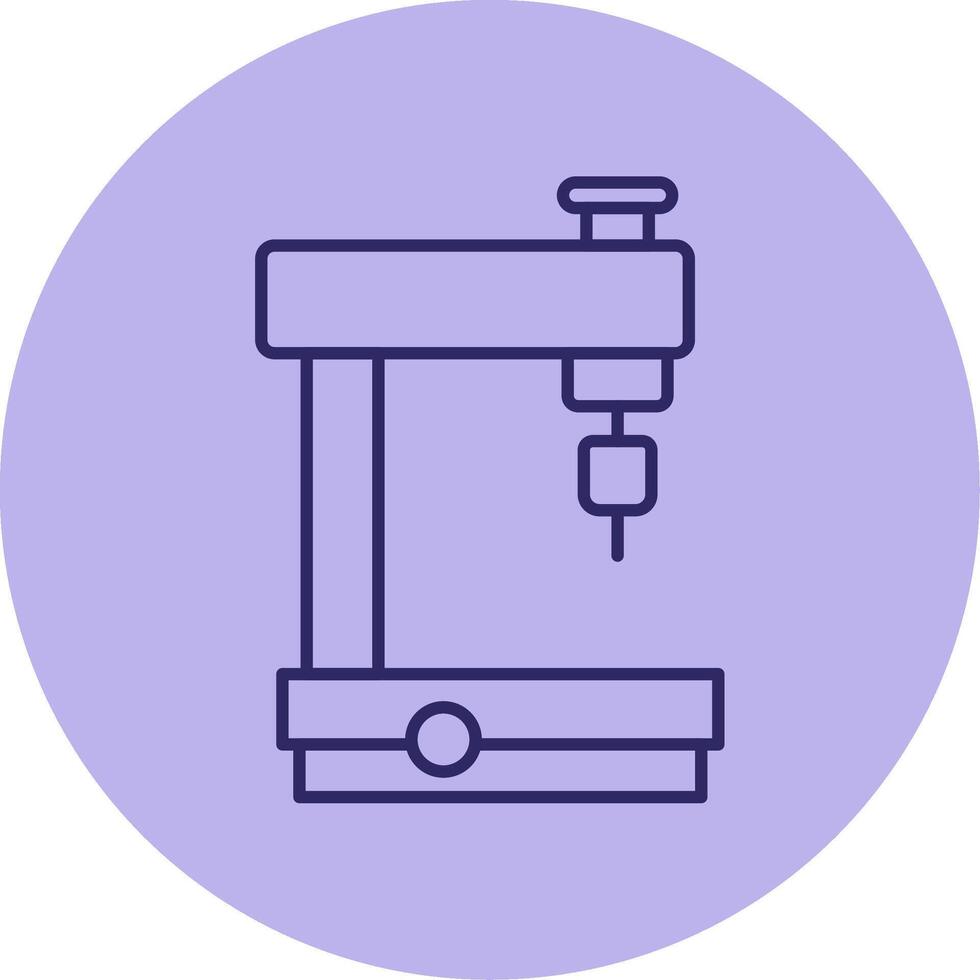 Milling Machine Line Circle Multicolor Icon vector