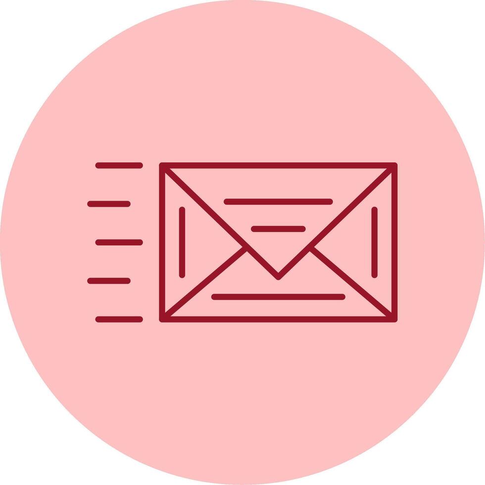 Mail Line Circle Multicolor Icon vector