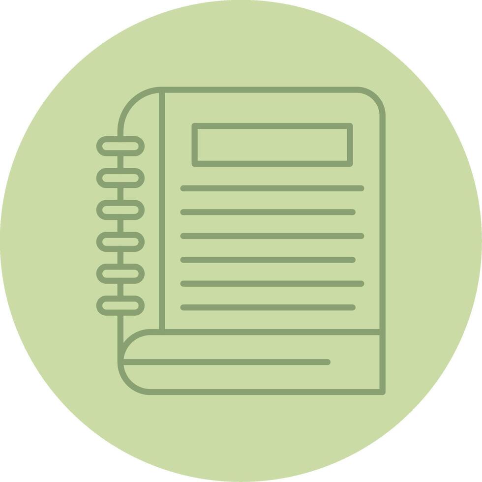 Notebook Line Circle Multicolor Icon vector