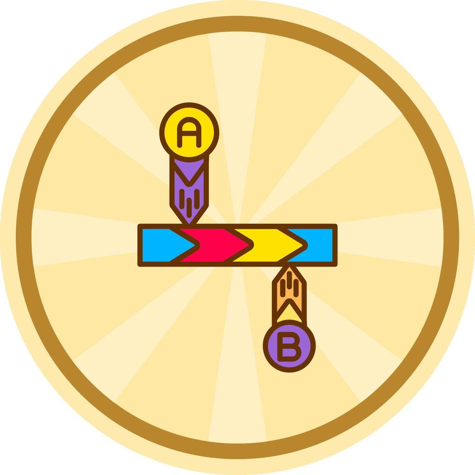 Timeline Comic circle Icon vector